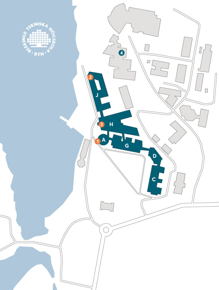 Karta Campus Karlskrona
